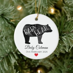 Baby Bear Birth Announcement Ornament