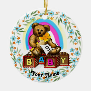 Baby Bear Blocks Ornament