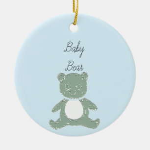 Baby Bear Boy Ceramic Ornament