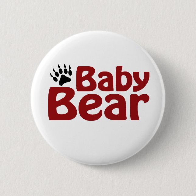 Baby Bear Claw 6 Cm Round Badge (Front)