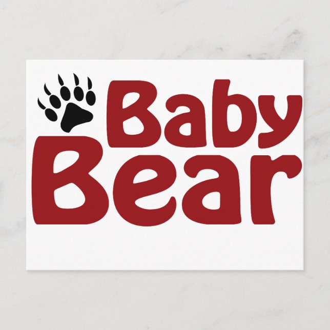 Baby Bear Claw Postcard (Front)