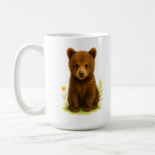 Baby Bear Cub in the Wildflowers Coffee Mug
