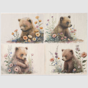 Baby Bear Cubs Tissue Paper