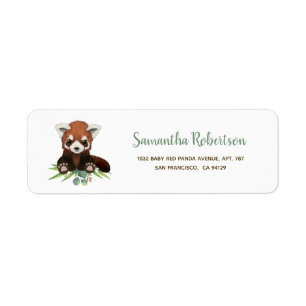 Baby bear Eucalyptus Gender Neutral Baby Shower Return Address Label