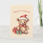 Baby Bear First Christmas Greeting Holiday Card