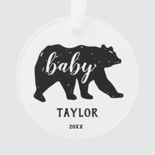 Baby Bear Forest Animal Holiday Ornaments