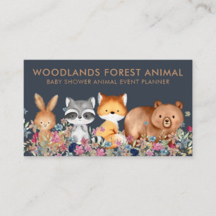 Baby Bear Fox Racoon Rabbit Business Card