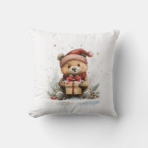 Baby Bear in Santa Hat - Christmas Holiday