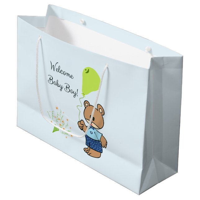 Baby bear large gift bag (Front Angled)