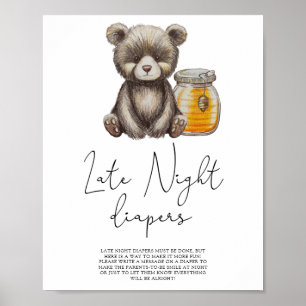 Baby bear - Late night diapers game Poster