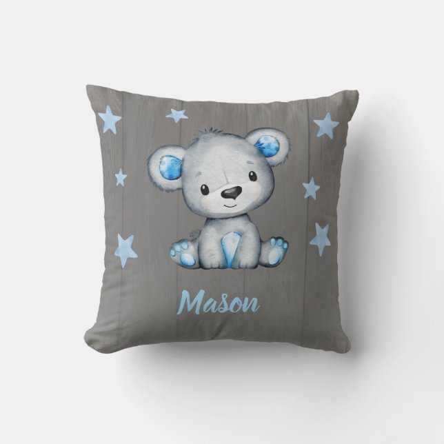 Baby Bear Pilow with stars Cushion (Front)