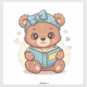 Baby Bear Reading a Book