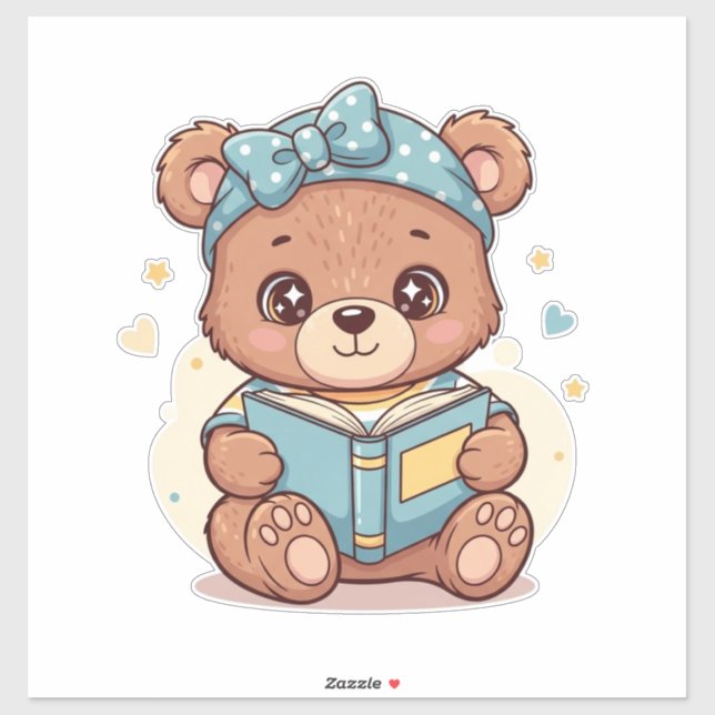 Baby Bear Reading a Book (Sheet)