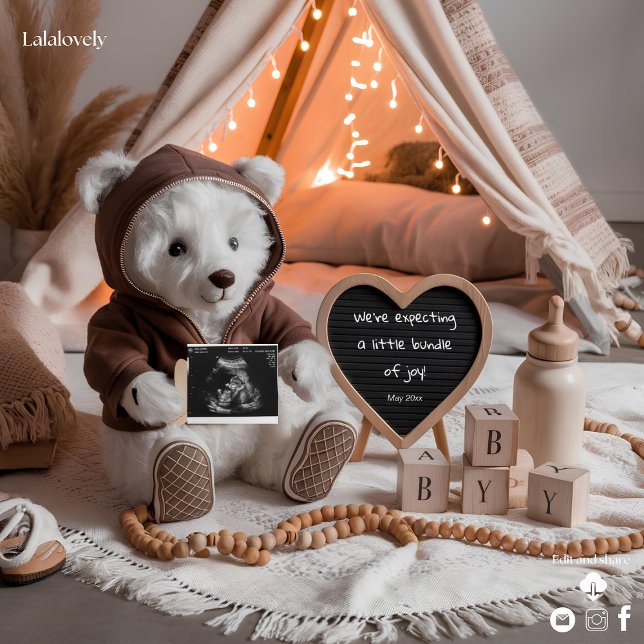 Baby bear simple pregnancy announcement  (Creator Uploaded)