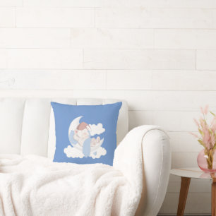 Baby Bear Sleeping On A Moon Cushion