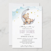 BABY Bear Twinkle Twinkle Little star  Invitation