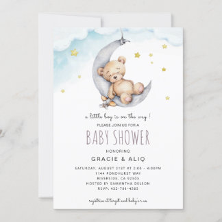 BABY Bear Twinkle Twinkle Little star  Invitation