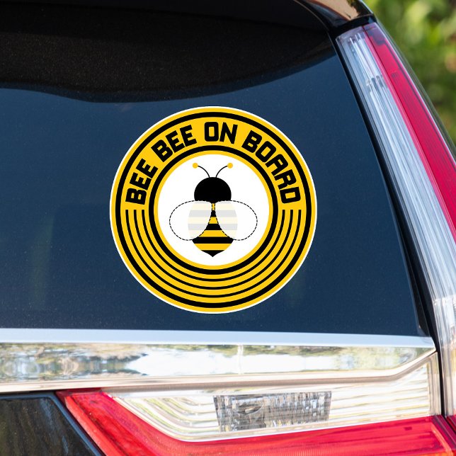 Baby Bee Baby On Board Car Sticker-Round (Creator Uploaded)