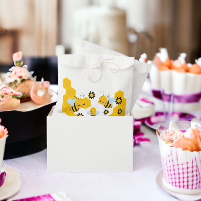 Baby Bee Baby Shower Party Favour Bag (Baby Bee Baby Shower Party Favor Bags from Ricaso)