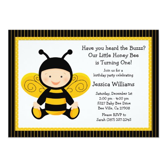 baby bee invitations