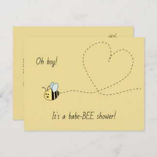 Baby Bee Boy Shower Invitation