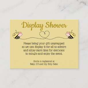 Baby Bee Girl Twins Enclosure Card