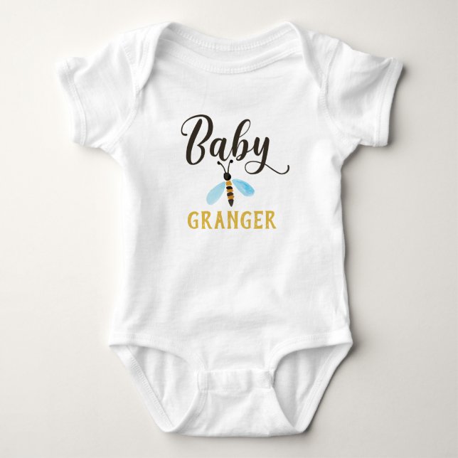 Baby Bee Personalised Baby Bodysuit (Front)