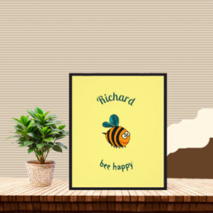 Baby bee photo print