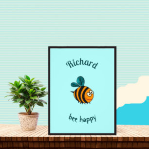 Baby bee photo print