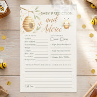 Baby Bee Prediction and Advice He or She Card