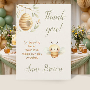 Baby Bee Thank You for Bee-ing Here Card