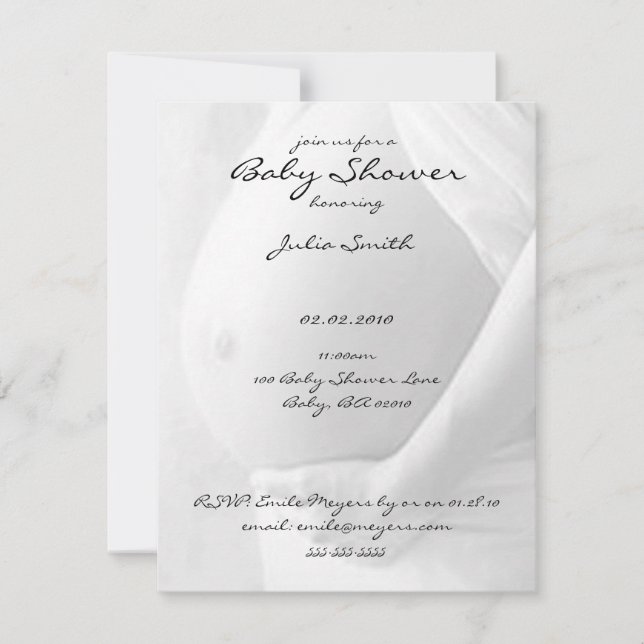 Baby Belly Baby Shower Invitations (Front)