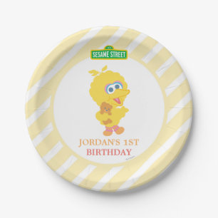 Baby Big Bird Birthday Paper Plate
