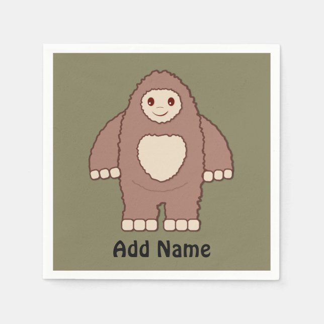 Baby Bigfoot Napkin (Front)