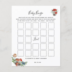 Baby Bingo Enchanted Fairy Baby Shower Game