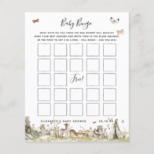 Baby Bingo Floral Baby Shower Game