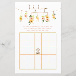 Baby Bingo Game - Easter Bunny Baby Shower