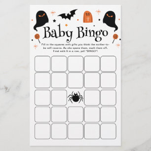 Baby Bingo Halloween Baby Shower Game