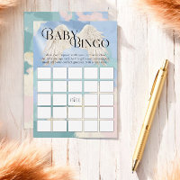Baby Bingo Heaven Sent Pastel Baby Shower