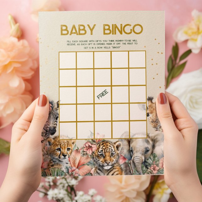 Baby Bingo & Name Race Wild Baby Shower Game Flyer (Creator Uploaded)