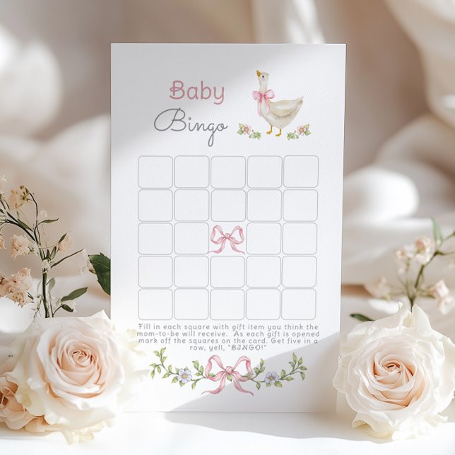 Baby Bingo Pink Silly Goose baby shower game (Creator Uploaded)