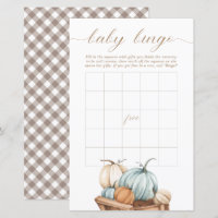 Baby Bingo – Rustic Autumn Fall Baby Shower