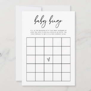 Baby Bingo Shower Guessing Game Activity Card F201