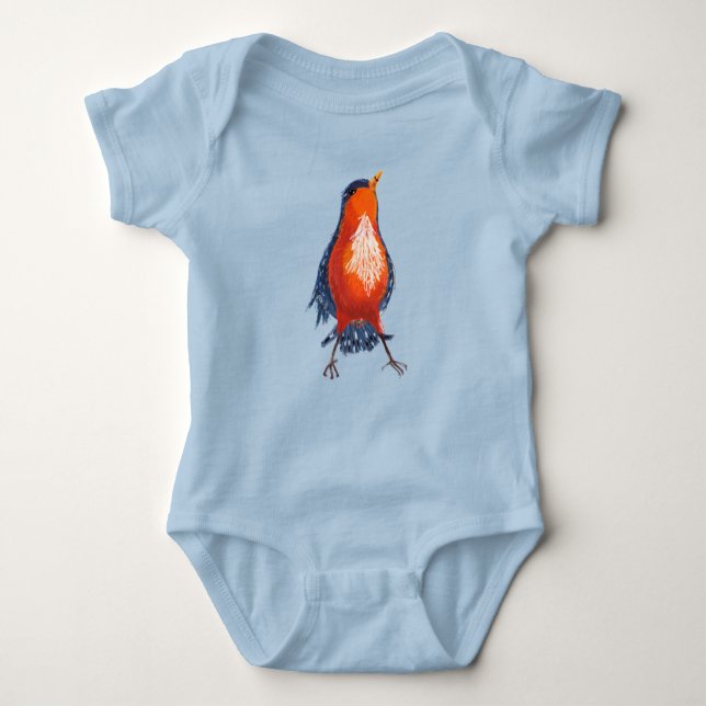 Baby bird  baby bodysuit (Front)