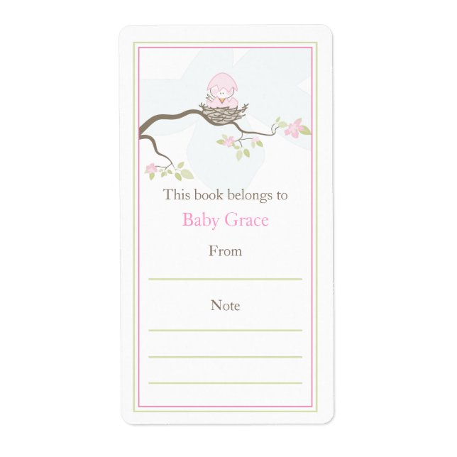 Baby Bird Bookplate (Front)