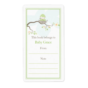 Baby Bird Bookplate