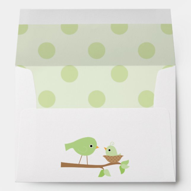 Baby Bird's Nest Baby Shower Envelopes (Back (Bottom))