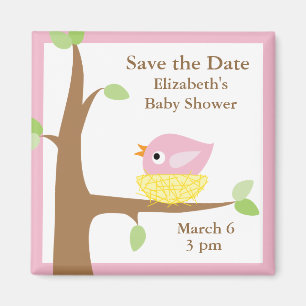 Baby Bird's Nest (pink) Magnet