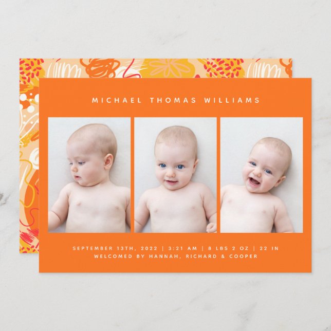 BABY BIRTH ANNOUNCEMENT (Front/Back)