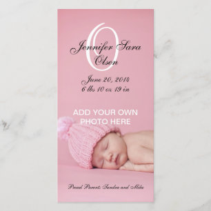 Baby Birth Announcement Photo Cards Girl
